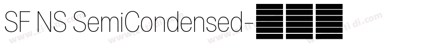 SF NS SemiCondensed字体转换